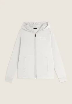 Freddy Felpa donna con zip e cappuccio con interno fantasia paisley-Donna Ginnastica|Felpe