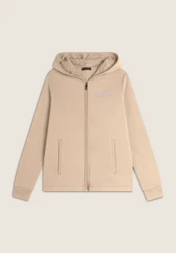 Freddy Felpa donna con zip e cappuccio con interno fantasia paisley-Donna Ginnastica|Felpe