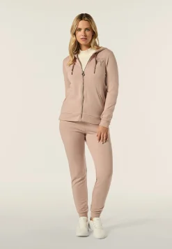 Freddy Felpa donna con zip e cappuccio bordato in velluto-Donna Ginnastica|Felpe