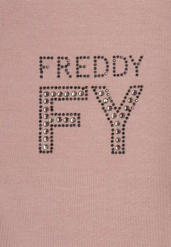 Freddy Felpa donna con zip e cappuccio bordato in velluto-Donna Ginnastica|Felpe