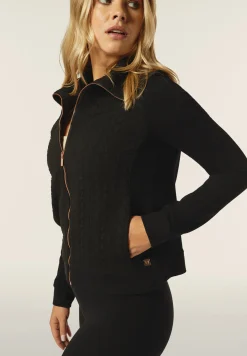 Freddy Felpa donna con zip e collo alto e fronte a trecce-Donna Felpe