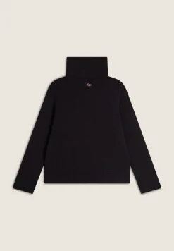 Freddy Felpa donna con zip e collo alto in viscosa ottoman cannetè-Donna Felpe