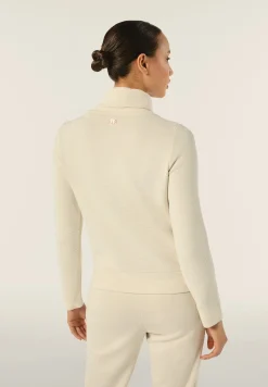 Freddy Felpa donna con zip e collo alto in viscosa ottoman cannetè-Donna Felpe