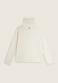 Freddy Felpa donna con zip e collo alto in viscosa ottoman cannetè-Donna Felpe
