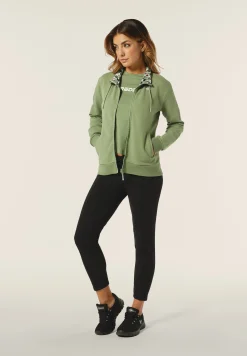 Freddy Felpa donna con zip e collo alto con dettagli maculati-Donna Fitness|Felpe
