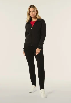 Freddy Felpa donna con zip e collo alto con interno paisley-Donna Felpe|Ginnastica