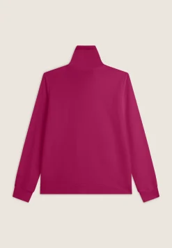 Freddy Felpa donna con zip e collo alto con interno paisley-Donna Felpe|Ginnastica