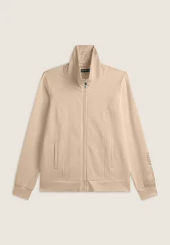 Freddy Felpa donna con zip e collo alto con interno paisley-Donna Felpe|Ginnastica