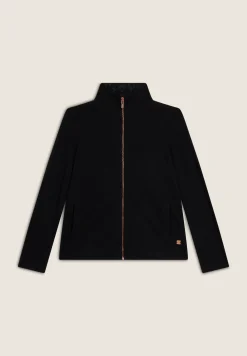 Freddy Felpa donna con zip e collo alto con dettagli animalier-Donna Felpe