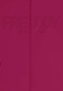 Freddy Felpa donna con zip e collo alto in costina-Donna Ginnastica|Felpe