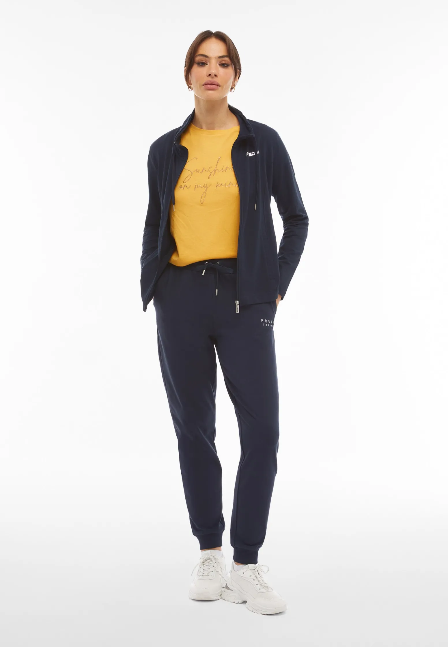 Freddy Felpa donna con zip e collo alto ampio con coulisse-Donna Pilates|Ginnastica