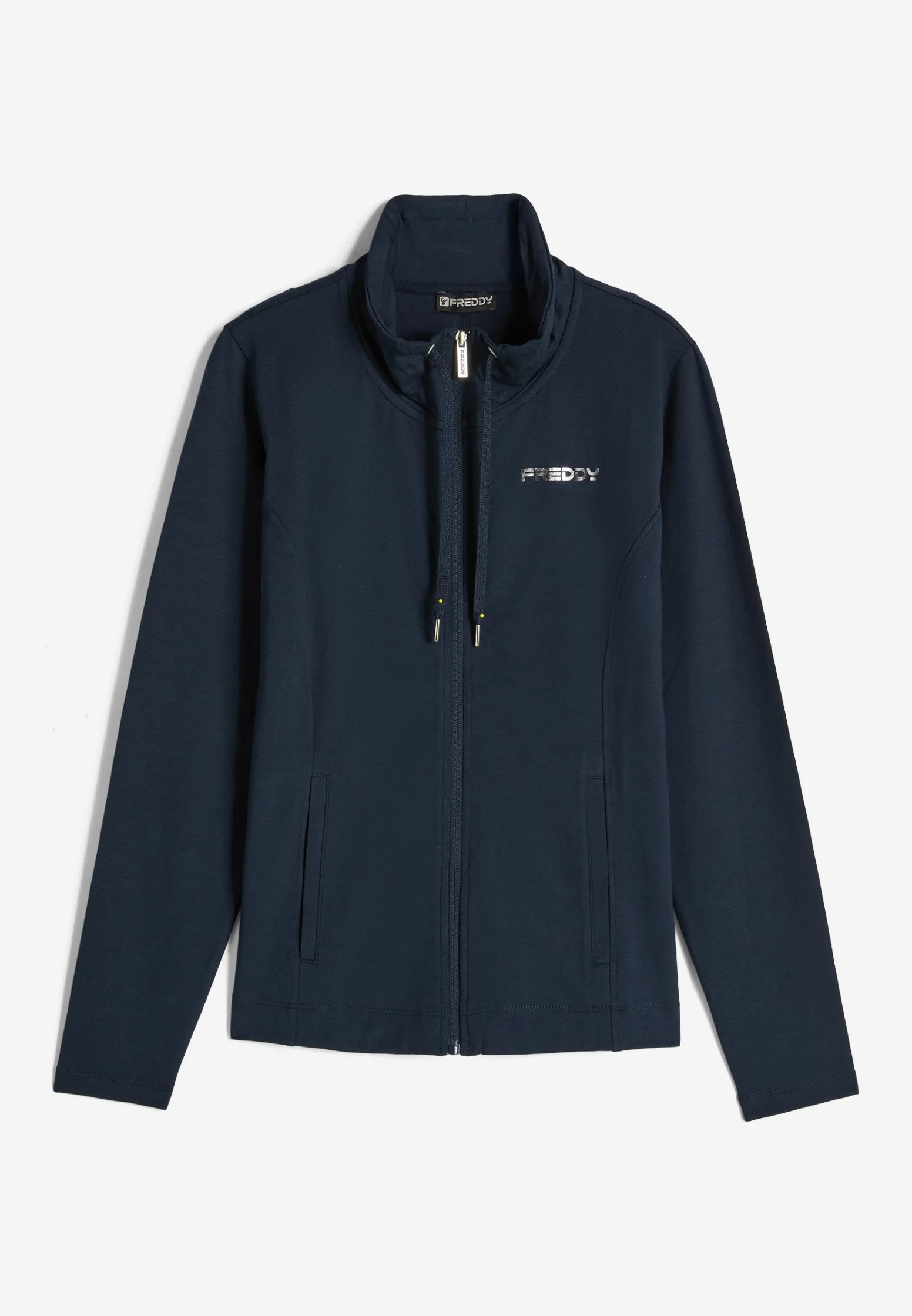 Freddy Felpa donna con zip e collo alto ampio con coulisse-Donna Pilates|Ginnastica