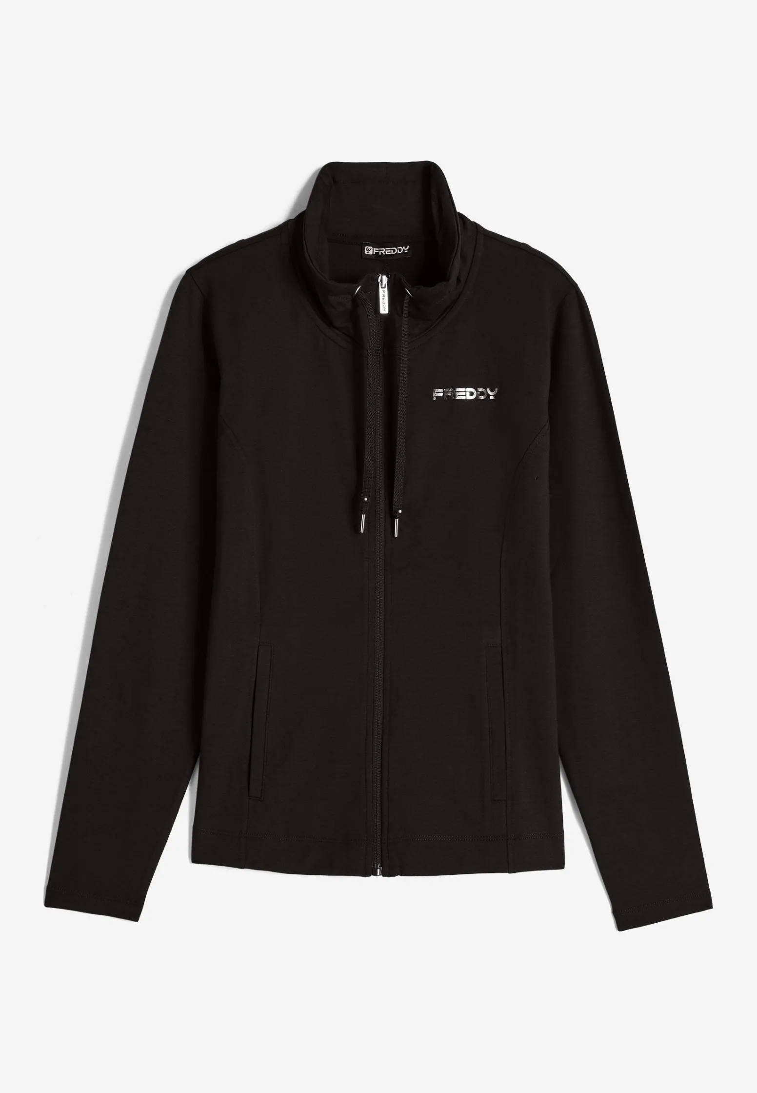 Freddy Felpa donna con zip e collo alto ampio con coulisse-Donna Pilates|Ginnastica