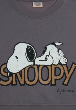 Freddy Felpa donna corta comfort fit con grande stampa Snoopy-Donna Felpe