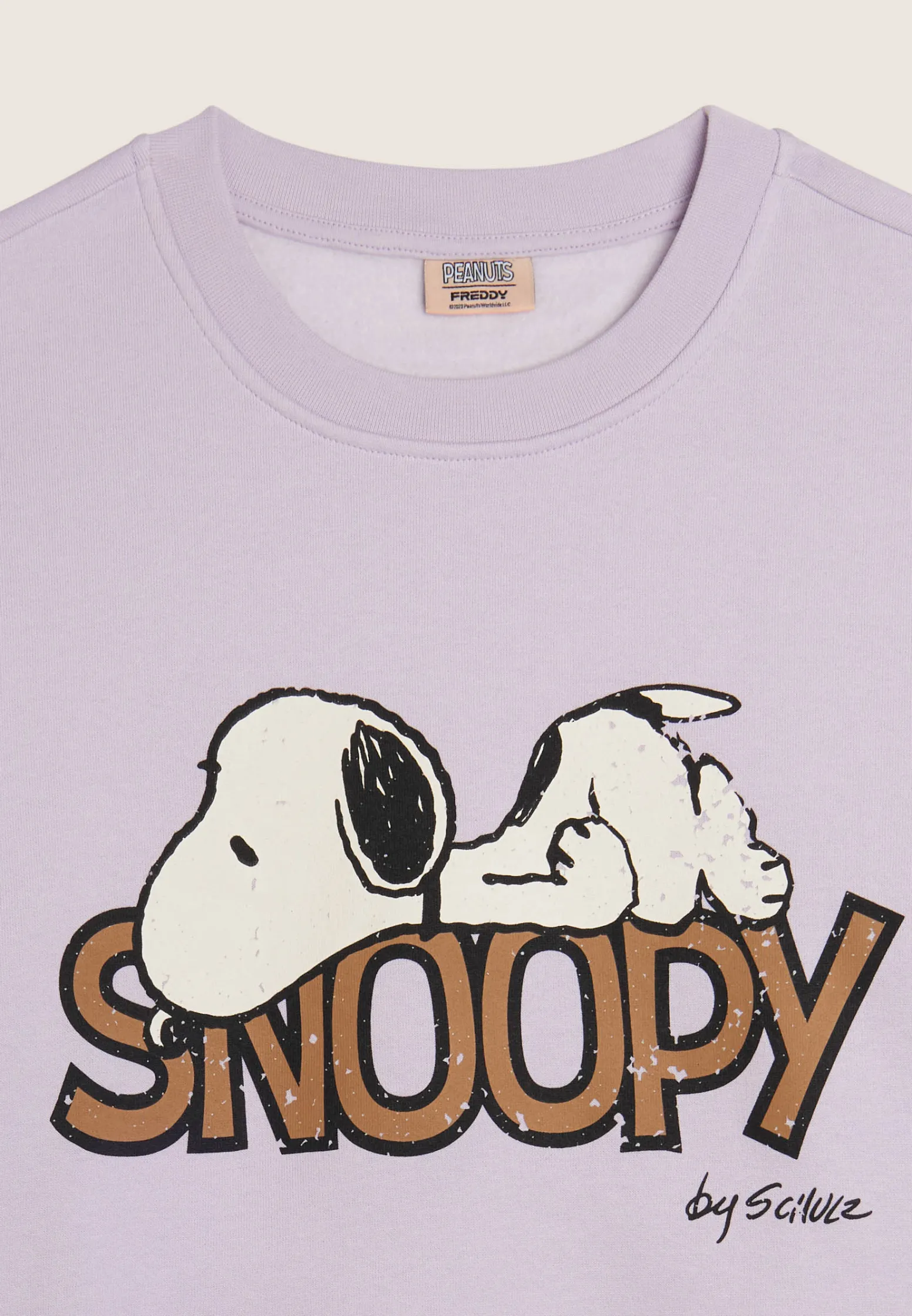 Freddy Felpa donna corta comfort fit con grande stampa Snoopy-Donna Felpe