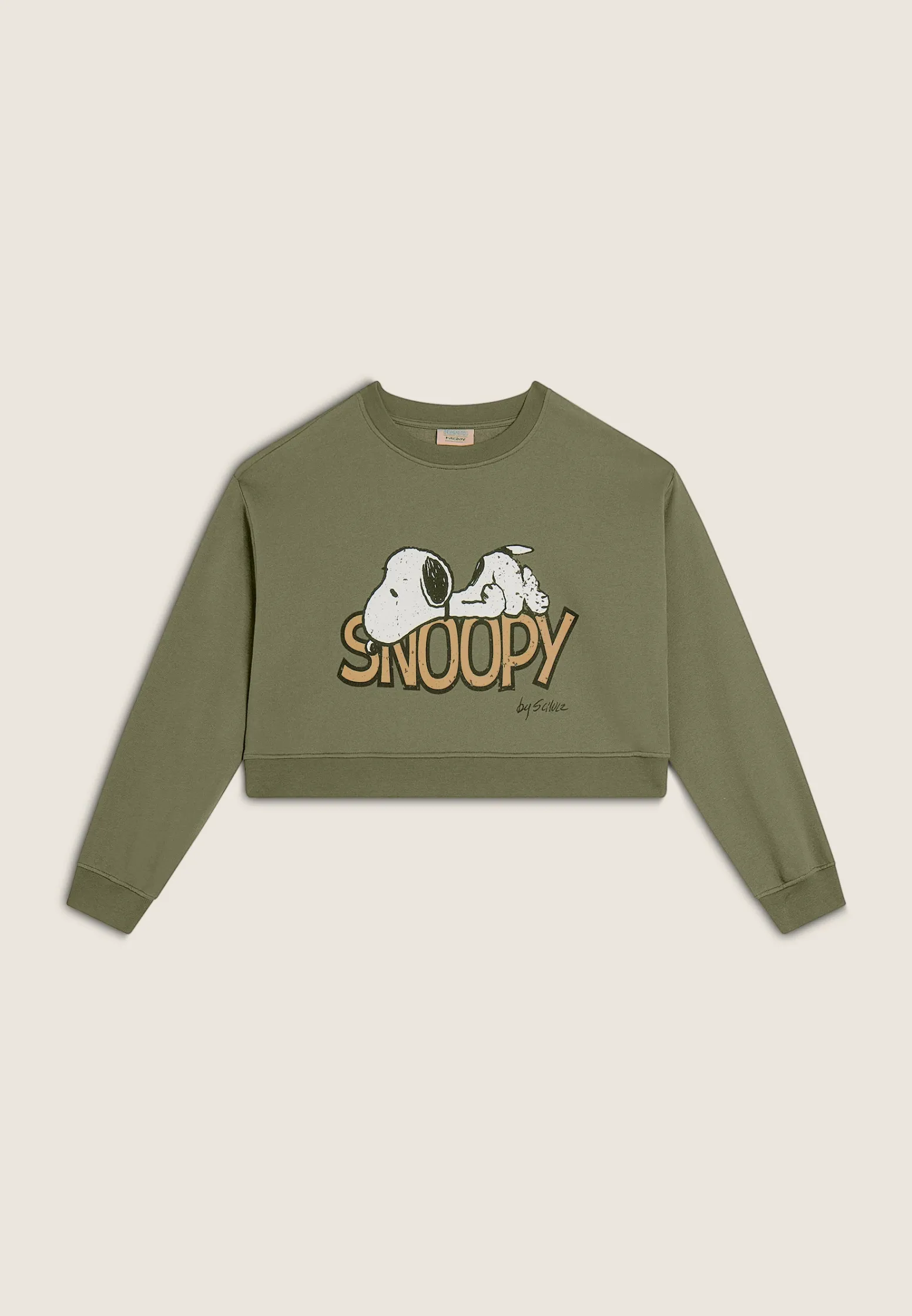 Freddy Felpa donna corta comfort fit con grande stampa Snoopy-Donna Felpe