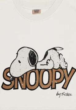 Freddy Felpa donna corta comfort fit con grande stampa Snoopy-Donna Felpe