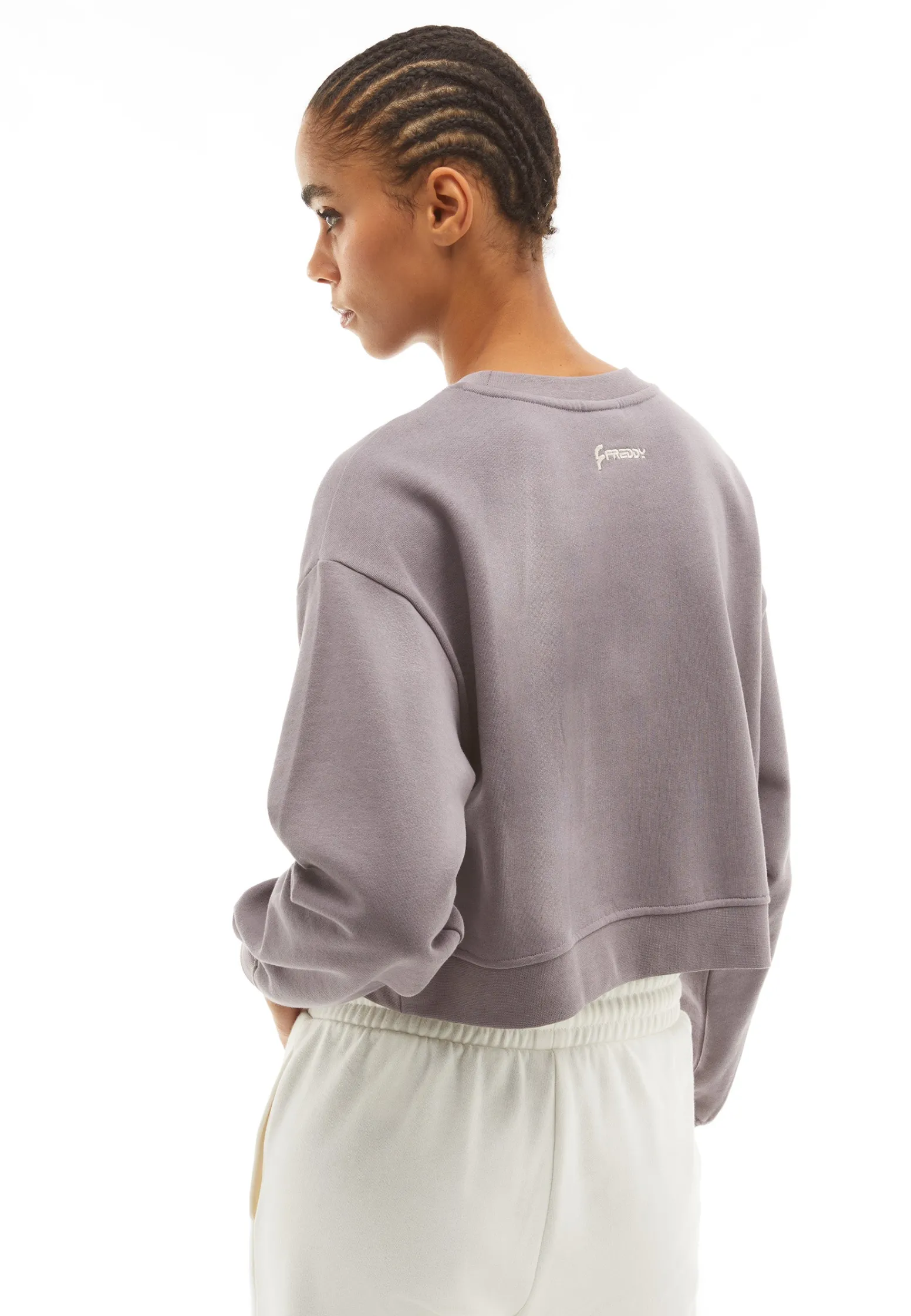 Freddy Felpa donna corta comfort fit con grande stampa Snoopy-Donna Felpe