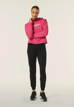 Freddy Felpa donna corta in vita con cappuccio e stampa-Donna Fitness|Felpe