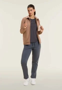 Freddy Felpa donna full-zip collo alto con inserti mélange lurex-Donna Felpe