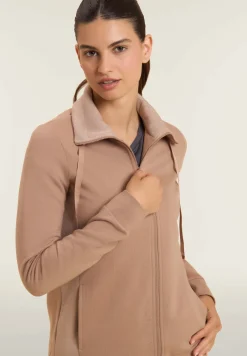 Freddy Felpa donna full-zip collo alto con inserti mélange lurex-Donna Felpe