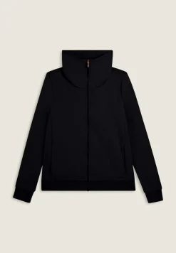 Freddy Felpa donna full-zip con collo alto e inserti micro-trecce-Donna Felpe