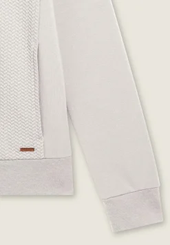 Freddy Felpa donna full-zip con collo alto e inserti micro-trecce-Donna Felpe
