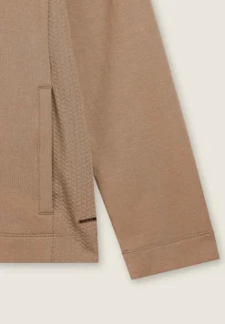 Freddy Felpa donna full-zip con inserti in tessuto micro-trecce-Donna Felpe