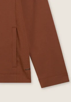 Freddy Felpa donna full-zip con inserti in tessuto micro-trecce-Donna Felpe