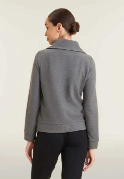 Freddy Felpa donna full-zip effetto tricot con collo alto-Donna Felpe