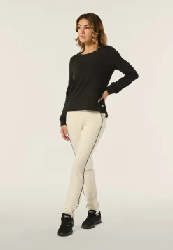 Freddy Felpa donna girocollo in viscosa con dettagli leopardati-Donna Felpe