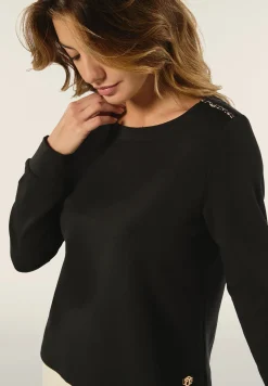 Freddy Felpa donna girocollo in viscosa con dettagli leopardati-Donna Felpe