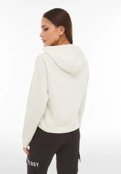 Freddy Felpa donna in french terry con cappuccio e maxi stampa-Donna Pilates|Fitness