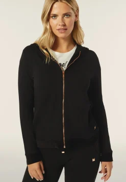 Freddy Felpa donna in viscosa con zip e cappuccio in velluto-Donna Felpe