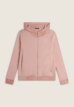 Freddy Felpa donna in viscosa con zip e cappuccio in velluto-Donna Felpe