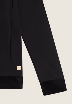 Freddy Felpa donna in viscosa con zip e cappuccio in velluto-Donna Felpe