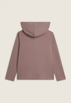 Freddy Felpa donna in viscosa tricot con zip e cappuccio animalier-Donna Felpe