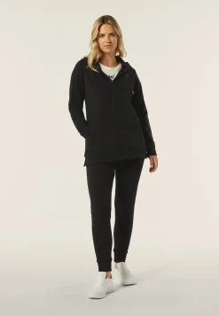 Freddy Felpa donna oversize cappuccio e zip con logo ricamato-Donna Pilates|Ginnastica