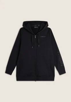 Freddy Felpa donna oversize cappuccio e zip con logo ricamato-Donna Pilates|Ginnastica