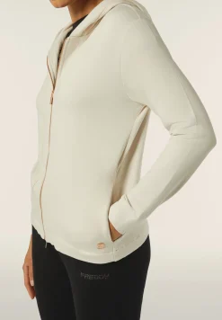 Freddy Felpa donna regular fit in viscosa con zip e cappuccio-Donna Felpe