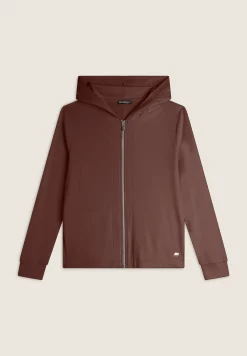 Freddy Felpa donna regular fit in viscosa con zip e cappuccio-Donna Felpe