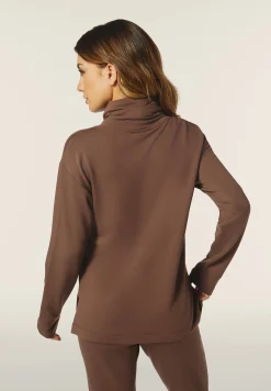 Freddy Felpa donna regular fit in viscosa con collo a tubo-Donna Felpe