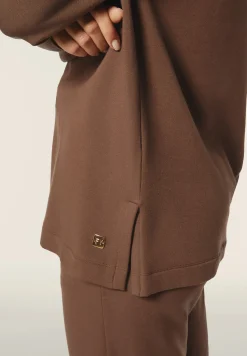 Freddy Felpa donna regular fit in viscosa con collo a tubo-Donna Felpe