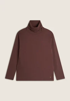 Freddy Felpa donna regular fit in viscosa con collo a tubo-Donna Felpe