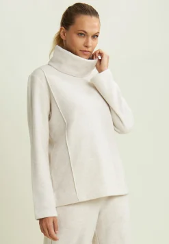 Freddy Felpa donna svasata con collo alto effetto tricot-Donna Felpe