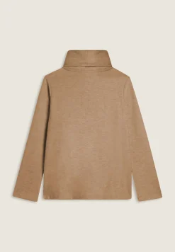 Freddy Felpa donna svasata con collo alto effetto tricot-Donna Felpe