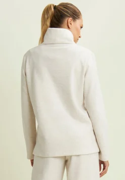 Freddy Felpa donna svasata con collo alto effetto tricot-Donna Felpe