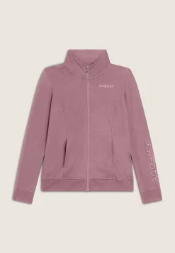 Freddy Felpa donna zip e collo alto regular fit con logo ricamato-Donna Pilates|Ginnastica