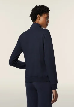 Freddy Felpa donna zip e collo alto regular fit con logo ricamato-Donna Pilates|Ginnastica