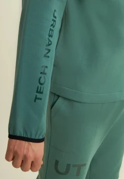 Freddy Felpa full zip con cappuccio e bordi in jacquard-Uomo Felpe
